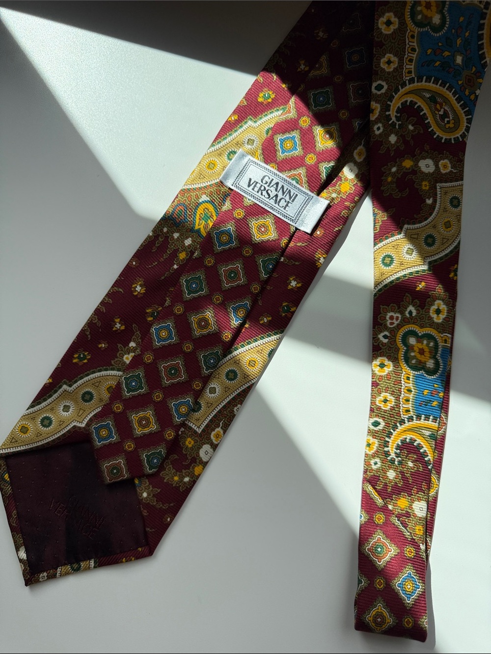 Vintage Gianni Versace Paisley Silk Tie Made in Italy